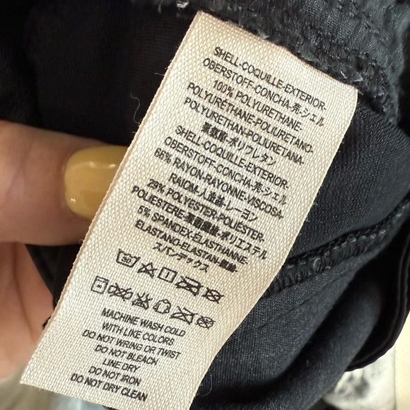 Free People Black Faux Leather Moto Pants - Picture 2 of 5